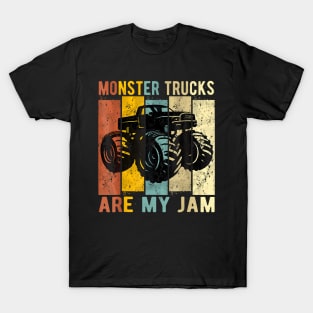 Monster Trucks Are My Jam Vintage Retro Monster Truck T-Shirt